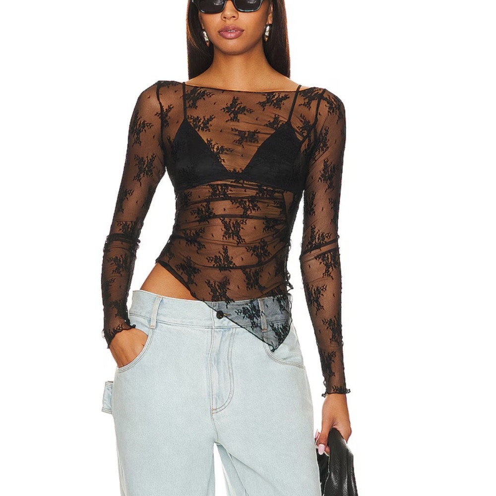 Intimately Free People full bloom bottom top in black